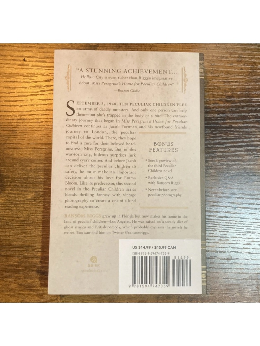 Miss Peregrine's Peculiar Children Boxed Set by Ransom Riggs - Paperback - Picture 9 of 11